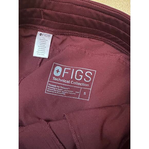 Figs Yola Skinny Scrub Pants (BURGUNDY) - Picture 4 of 6
